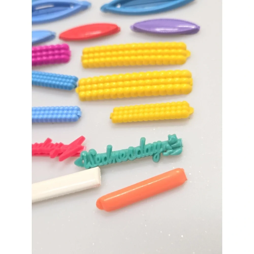 Vintage‎ 80s Goody Snap Tight Barrettes Plastic Hair Clips Lot Of 23